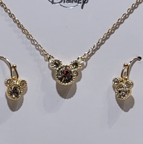 DISNEY PARKS MICKEY EARRINGS AND NECKLACE SET - Picture 2 of 4